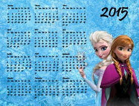 calendrier reine des neiges bleu